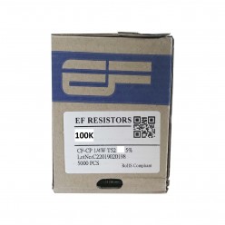 EF 100K, (5%) 1/4w or Quater watt Resistor, CFR, 5000pcs