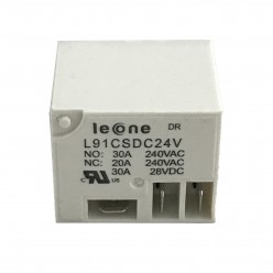 Leone L91CSDC24V , 20 - 30 Ampear, 24 Volts Relay, Datasheet